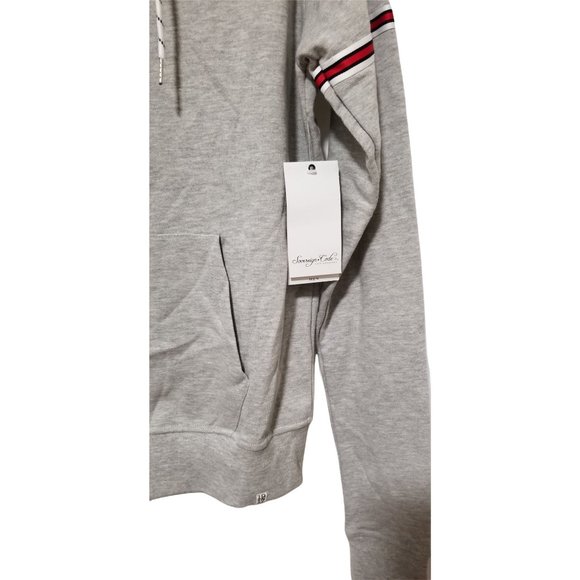 Mens Gray Hoodie Zip Front Hooded Sweatshirt New - Picture 10 of 11